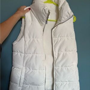 Old Navy White Quilted Vest